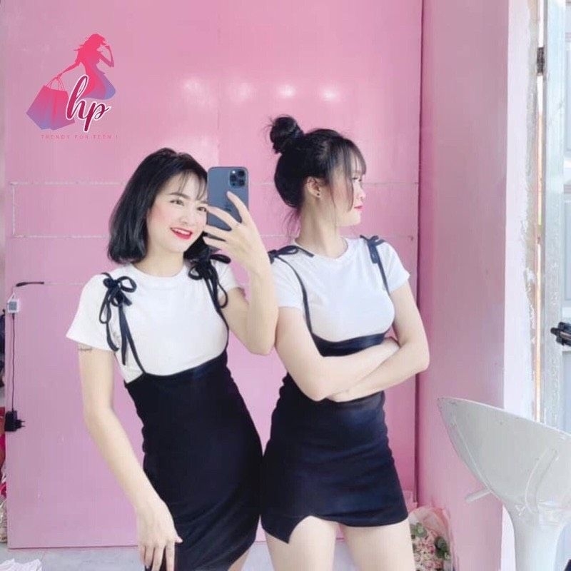 SÉT ÁO VÁY ÔM BODY KIỂU YẾM SIÊUU XINHH SET09