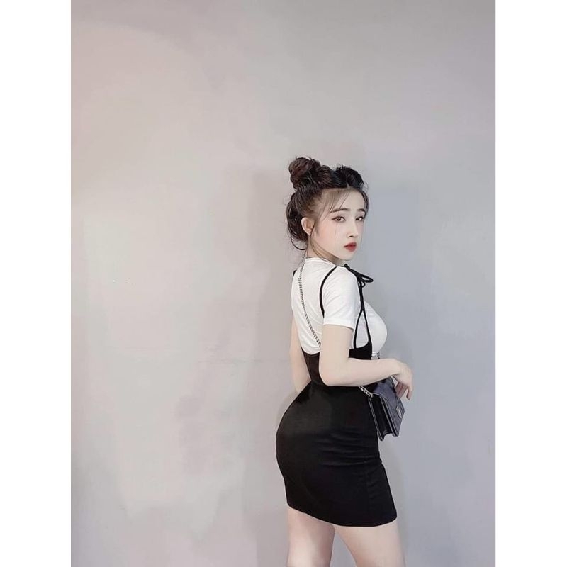 SÉT ÁO VÁY ÔM BODY KIỂU YẾM SIÊUU XINHH SET09