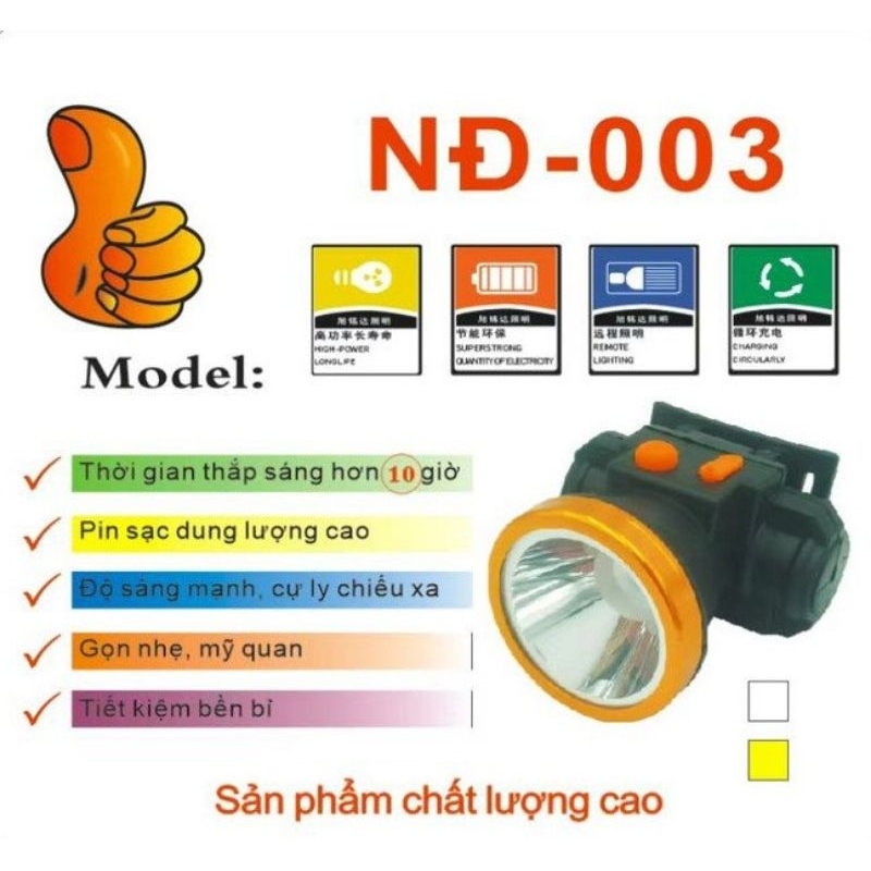 Đèn pin đội đầu NĐ 003