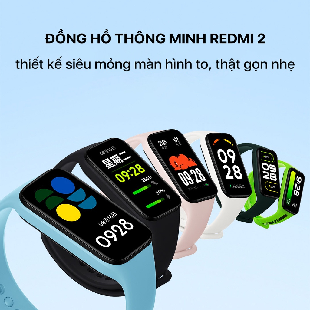 Đồng Hồ Thông Minh Redmi Band 2 - Vòng đeo tay thể thao,Phân tích sức khỏe,1.47 ihch,30 chế độ thể thao-Bản Quốc Tế