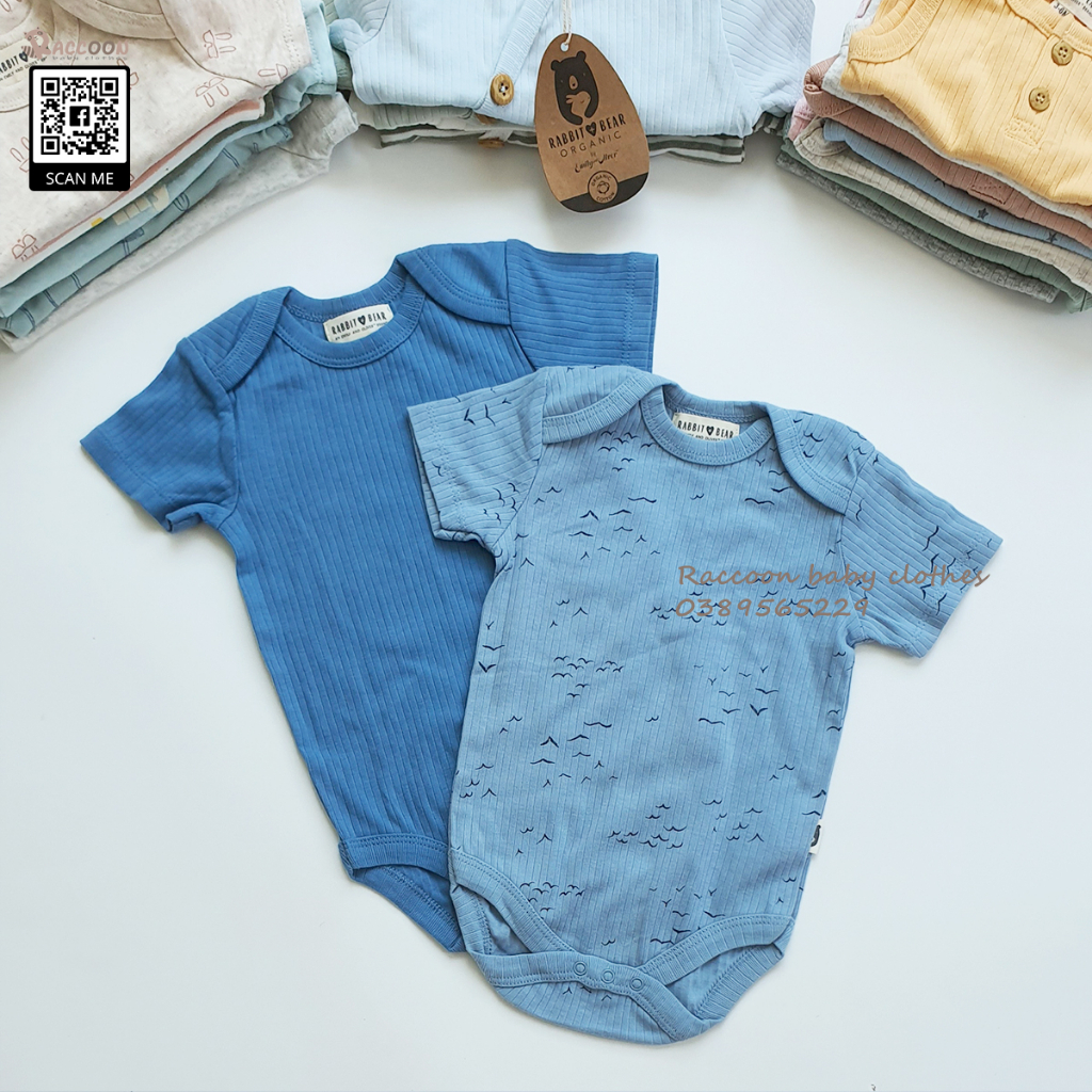 Bộ đồ liền thân tay ngắn Cotton Organic body chip bodysuit bé trai bé gái