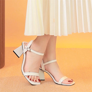 Giày MWC 4269 - Giày Sandal Cao Gót 9cm, Cao Gót Quai Ngang Đế Tam Giác Trẻ Trung Thời Thượng
