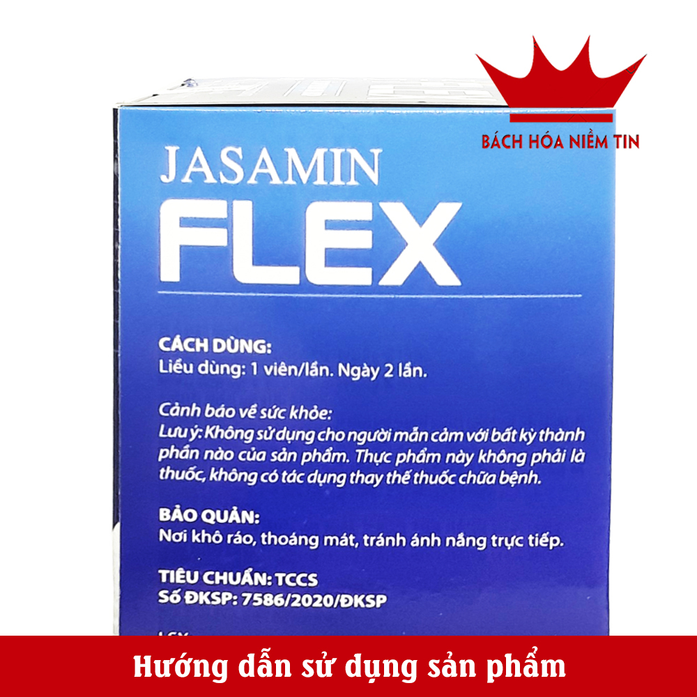 Viên uống giảm đau nhức xương khớp Jasamin Flex - Hộp 50 viên glucosamin kết hợp thảo dược