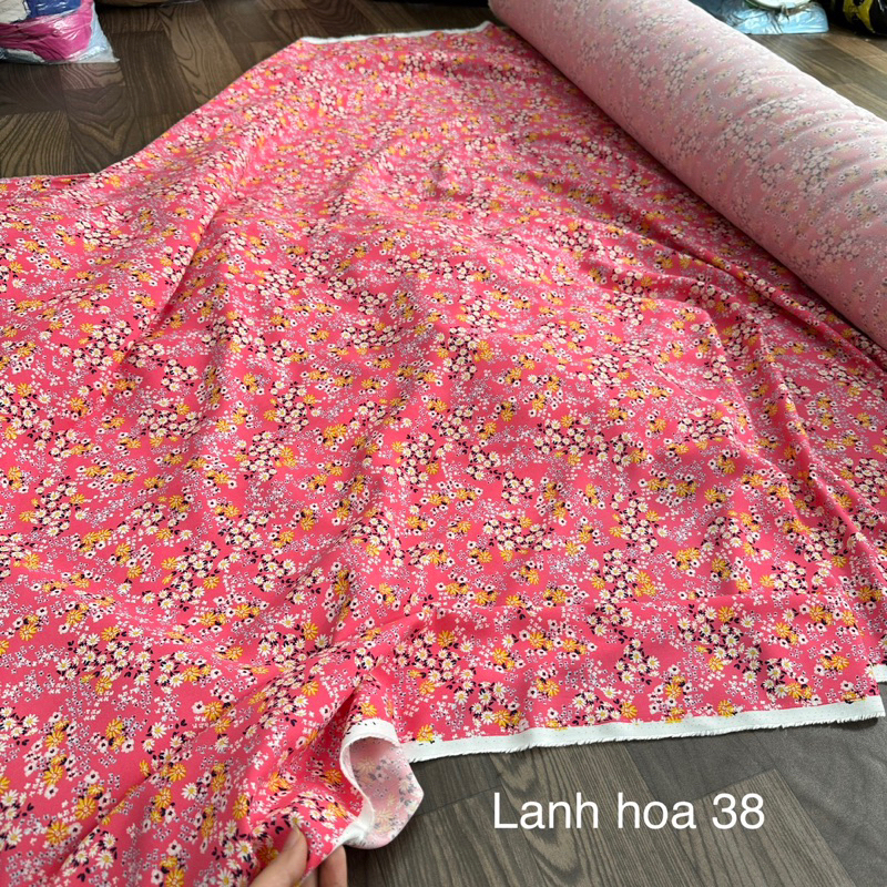 Vải Lanh hoa Hàn Quốc Vải Lanh( Tôn) cotton nhiều Màu đẹp , Lanh Hàn-Mềm mại mát lạnh