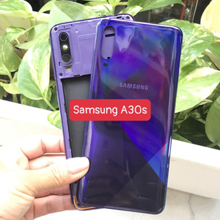 Bộ vỏ sườn samsung A30s zin (gồm lưng,khung xương,nút bấm,kính camera)