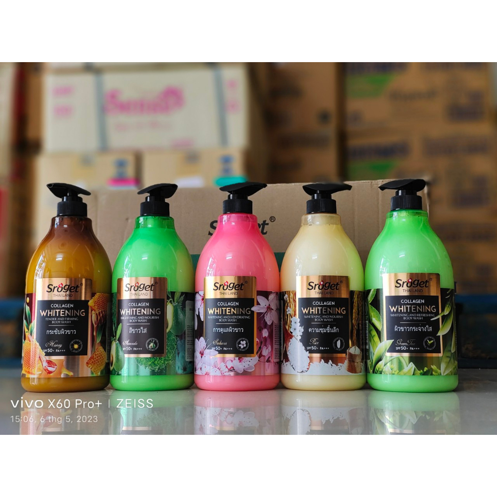 Sữa tắm trắng da Sroget 1300ml thailand phiên bản Mùa Hè
