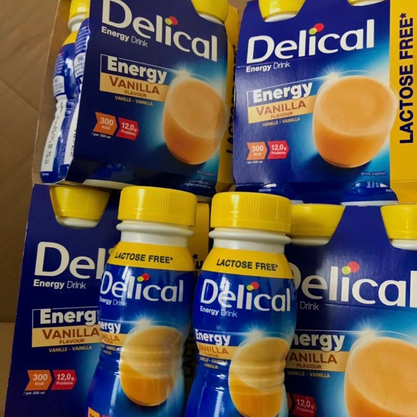 Thùng 24 chai Sữa Delical Lactose Free Energy Drink - DD từ Pháp cho BN suy dinh dưỡng, hồi phục sau bệnh, sau phẫu thuậ