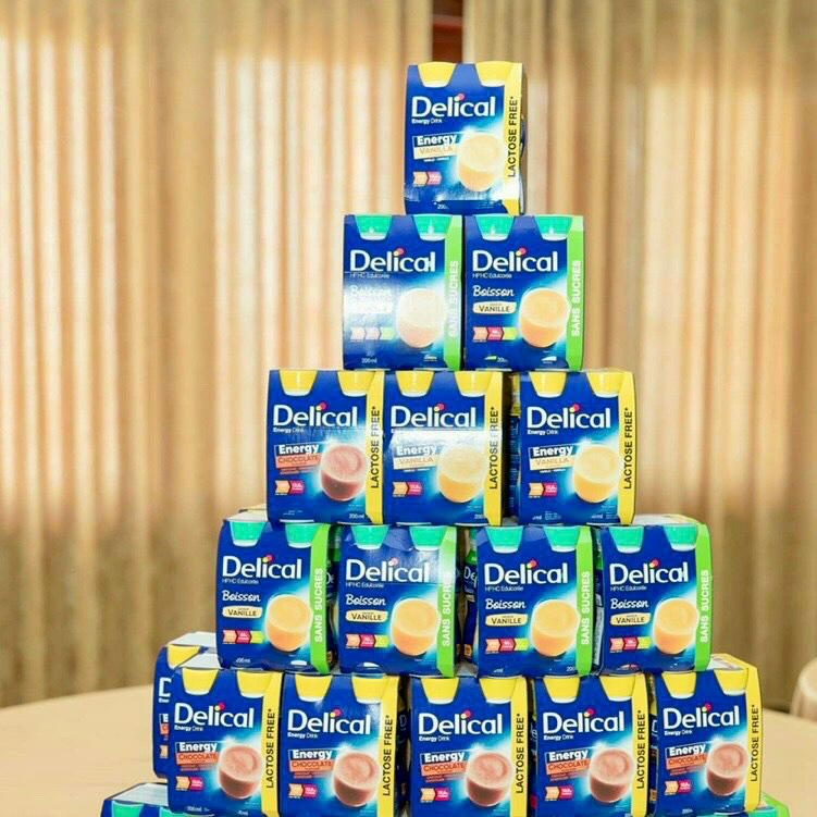 Thùng 24 chai Sữa Delical Lactose Free Energy Drink - DD từ Pháp cho BN suy dinh dưỡng, hồi phục sau bệnh, sau phẫu thuậ