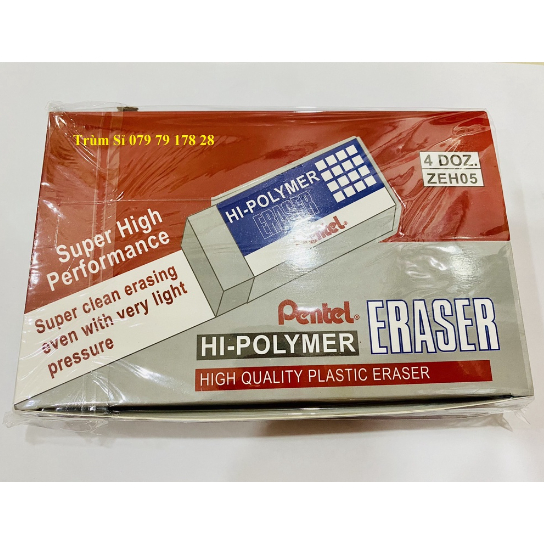 Gôm Pentel H.05, Cục tẩy bút chì trắng mini chính hãng