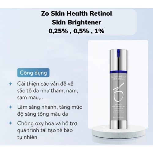 Set Tách Lẻ Kem Dưỡng Trắng Da Chống Lão Hóa, Ngừa Nám Tàn Nhang Retinol Zo