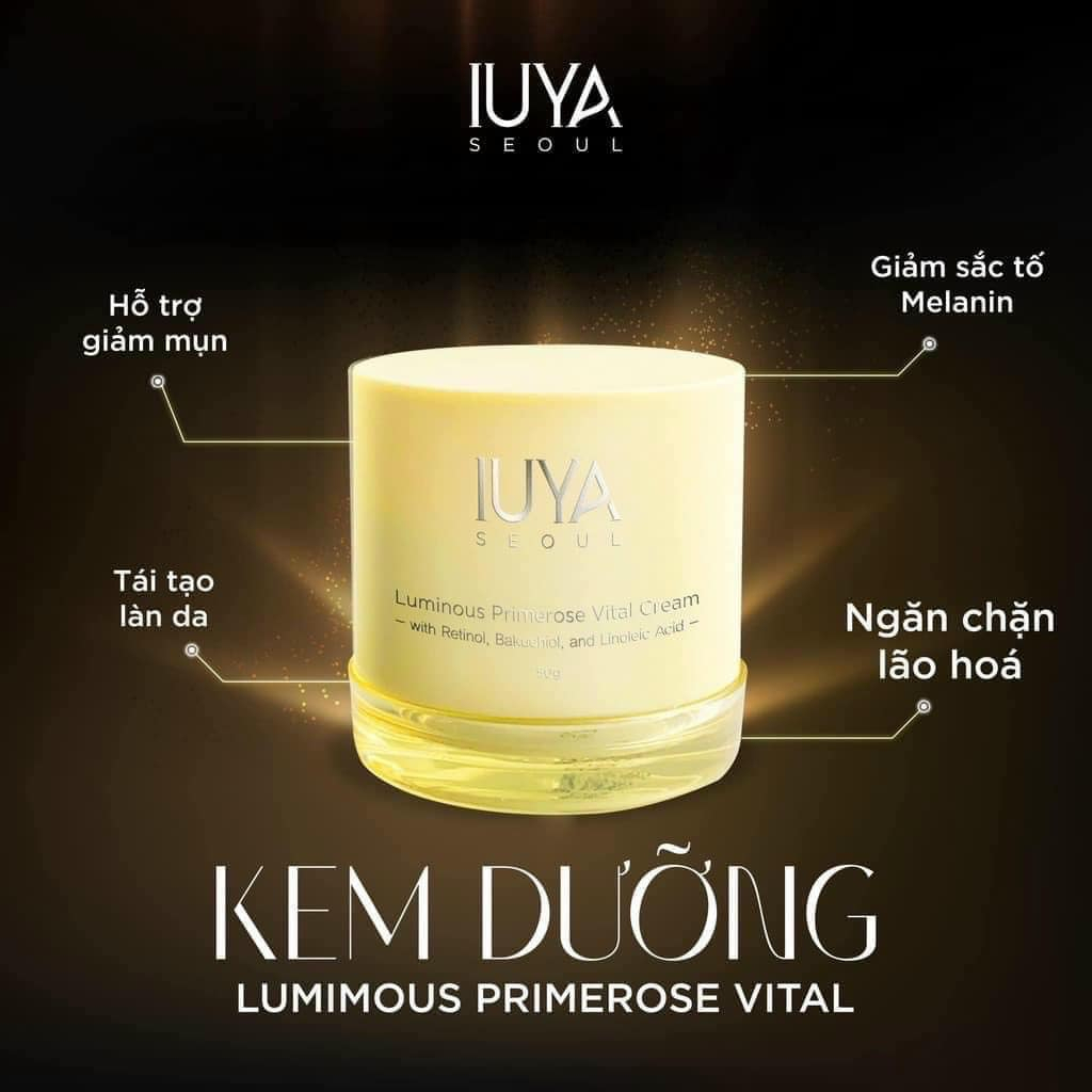 Kem dưỡng trắng da mặt IUYA Seoul hũ 50g giúp dưỡng ẩm tái tạo da ngăn ngừa lão hóa giúp da sáng mịn đàn hồi