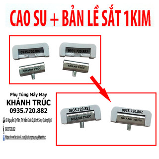 2 cao su và 2 Bản lề sắt giữ máy cố định với mặt bàn máy may công nghiệp 1kim