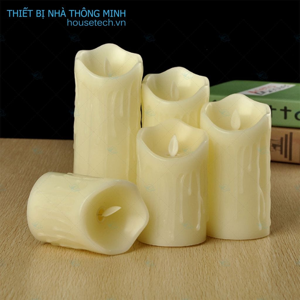 Nến điện tử vỏ sáp Davia CE06, sạc pin cổng usb, trang trí sinh nhật, đám cưới