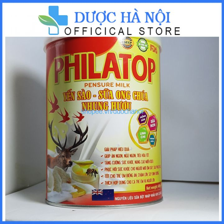 Sữa non Philatop Pensure Milk yến sào,sữa ong chúa, nhung hươu hộp 400g