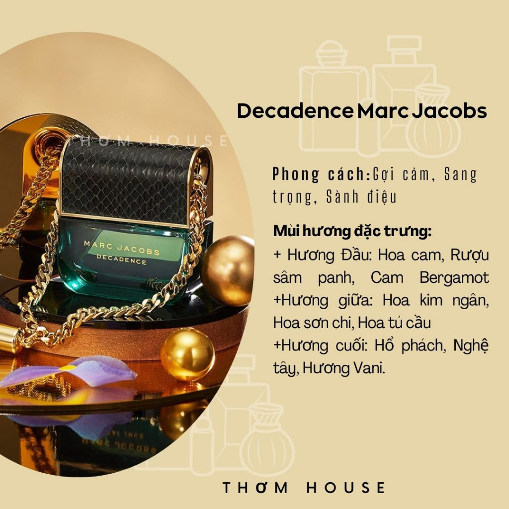 Chính hãng Nước hoa nữ chiết Decadence Ma.rc Ja.cobs 10ml bản auth mùi hương sang trọng thơm house - C39