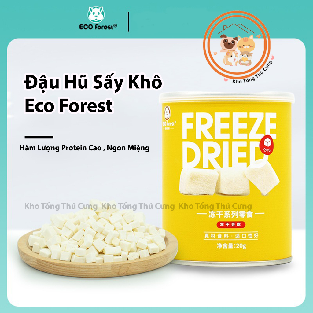 Đậu hũ Eco Forest sấy khô dành cho chuột hamster ww,bear,campel,robo,nhím,sóc bay,..snack dinh dưỡng,thơm ngon hộp 30g