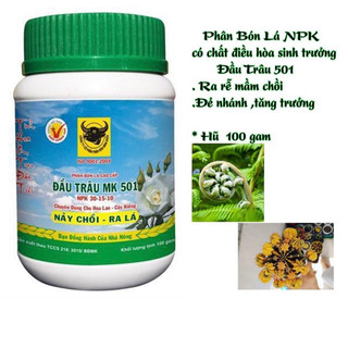 Phân Bón Lá Đầu Trâu 501,bổ sung Ga3 điều hòa sinh trưởng,hũ 100gam