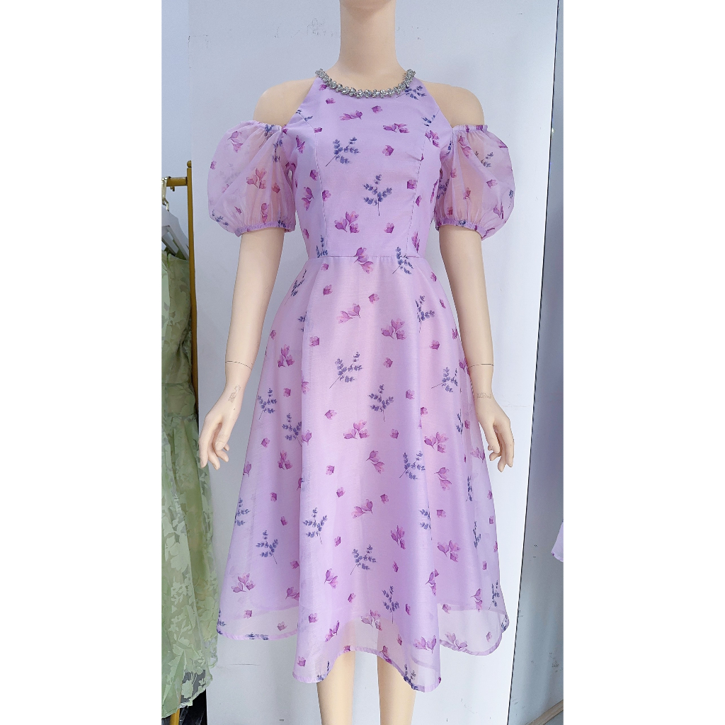 Váy du lịch váy đi hẹn hò đi làm Hà Thanh Boutique chất tơ V263