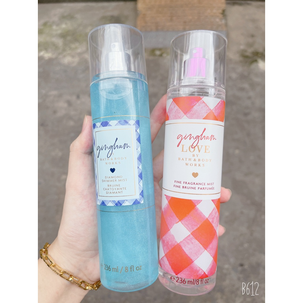GINGHAM Xịt thơm Bodymist GIÁ RẺ 3 Mùi Gingham LOVE - NHŨ - KO NHŨ