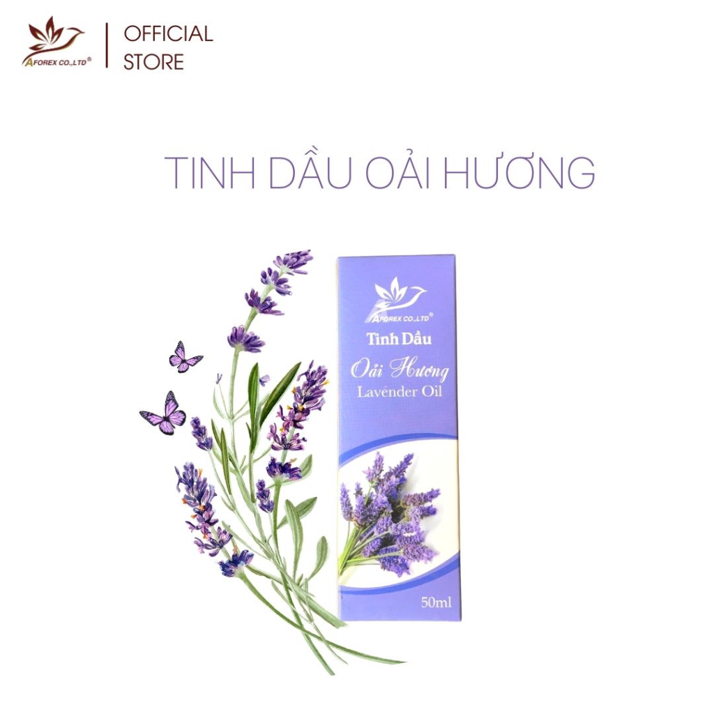 Tinh dầu Aforex hương Oải hương Lavender 10ml/ 50ml làm thơm phòng, mùi hương thư giãn