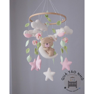Đồ chơi treo nôi gấu và chim (Tặng kèm bảng tên)