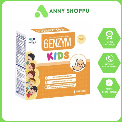 6 ENZYM KIDS, Siro ăn ngon, Giúp Bé Hết Biếng Ăn,Tăng Cân,Tăng Đề Kháng,Hết Táo Bón _ Chính hãng