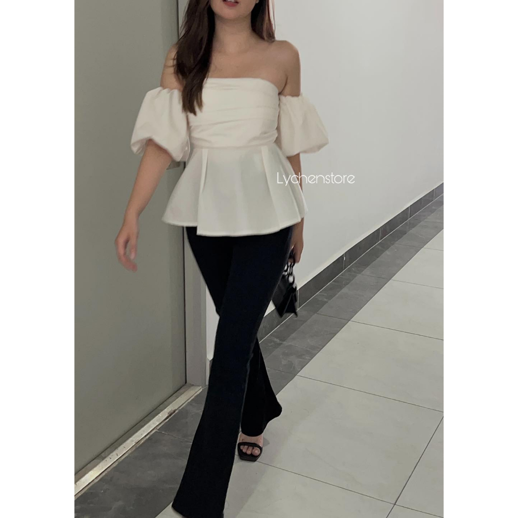 𝐋𝐘𝐂𝐇𝐄𝐍- Quần loe chất jean co dãn Lychen