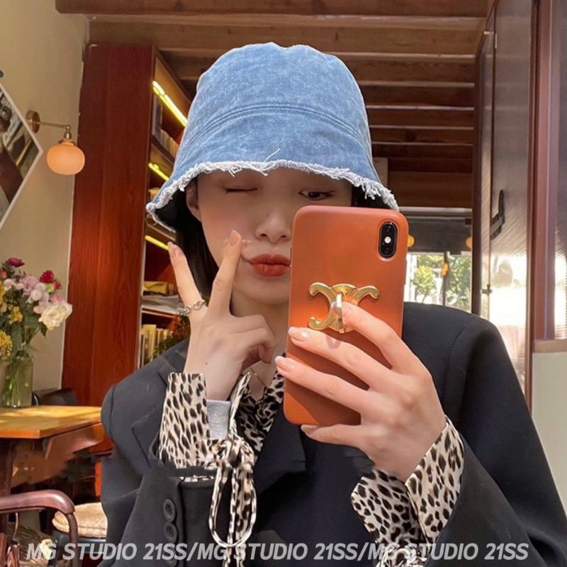 Mũ bucket Denim cao cấp chống nắng, nón vành tròn nhẹ thoáng phong cách Ulzzang Hot Trend hè 2023