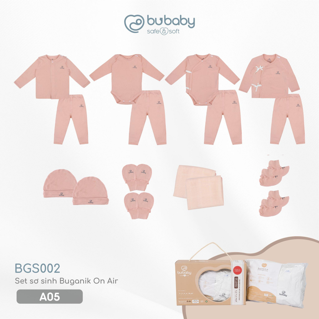 Set sơ sinh 16 chi tiết Buganik On Air 1 bước đi sinh cho mẹ bầu đầy đủ và tiện lợi quần + áo + phụ kiện