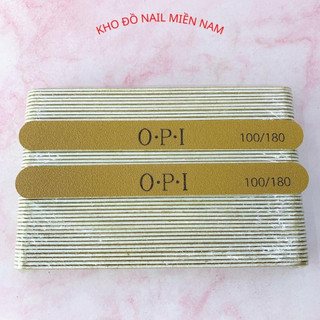 Lốc 50 cây dũa opi da bò mỏng độ nhám 100/180 - dũa opi nâu bò dũa móng gel móng tự nhiên