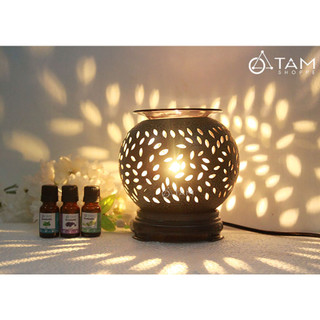 [LOẠI 1 - TẶNG BÓNG ĐÈN] Đèn xông tinh dầu gốm T0009