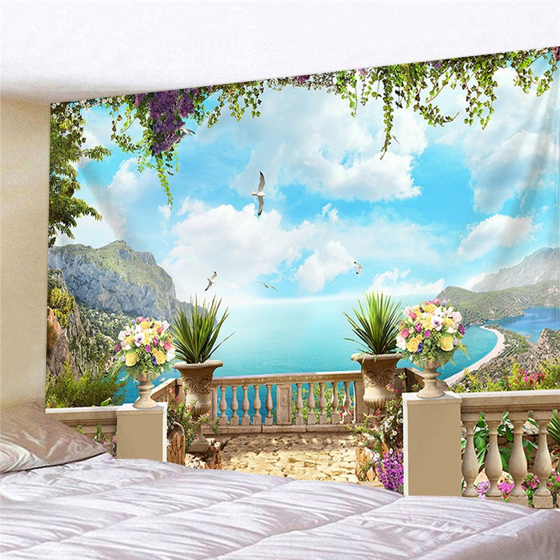 MẪU MỚI Tranh vải treo tường phong cảnh thiên nhiên trang trí phòng ngủ phòng khách - TẶNG móc dán + đinh