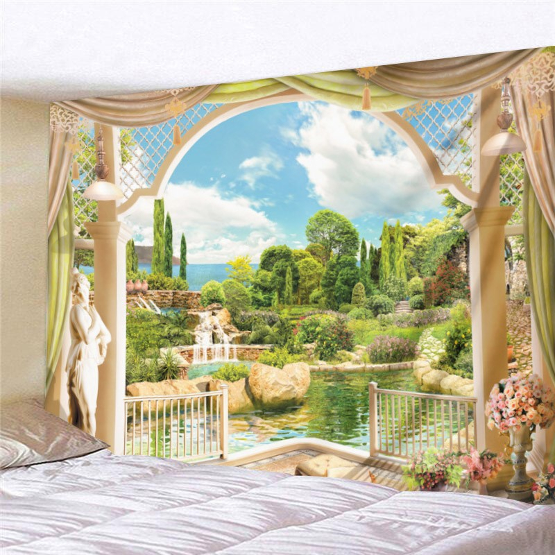 MẪU MỚI Tranh vải treo tường phong cảnh thiên nhiên trang trí phòng ngủ phòng khách - TẶNG móc dán + đinh