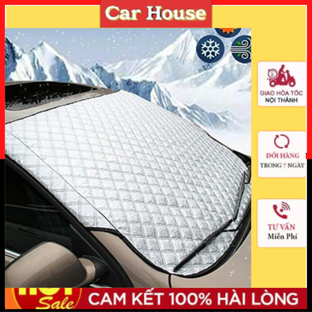 Bạt Phủ Che Nắng Chống Nóng Kính Lái Ô Tô Xe Hơi 3 Lớp Tráng Bạc Cao Cấp