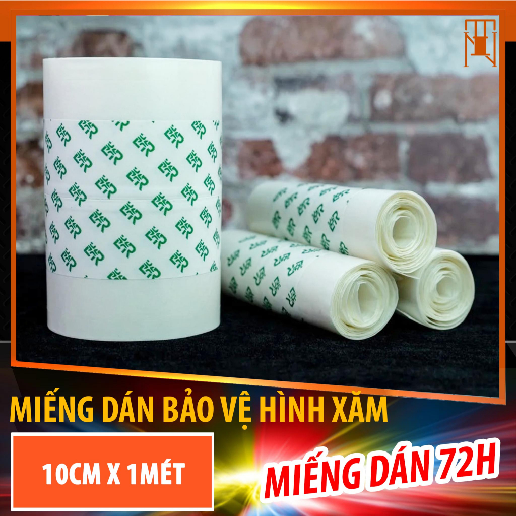 Miếng dán bảo vệ hình xăm 72h loại tốt (10cm x 1mét)