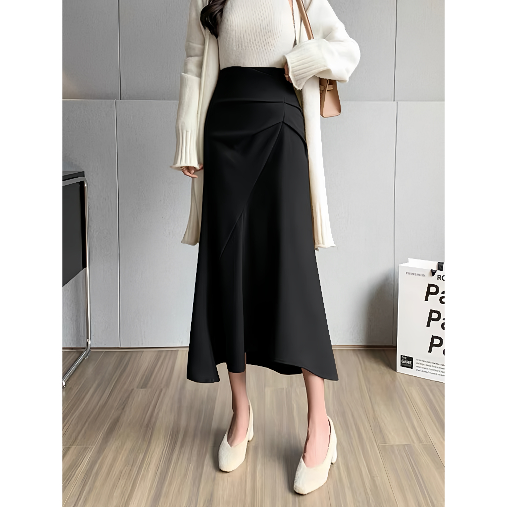 Chân Váy Đuôi Cá Chất Liệu Cotton Kiểu Dáng Đơn Giản, Thanh Lịch Dễ Phối Đồ, Thích Hợp Mặc Đi Làm Hoặc Đi Chơi | BigBuy360 - bigbuy360.vn