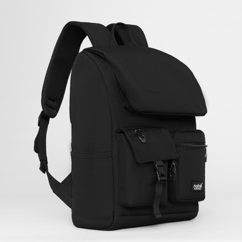 Balo laptop 15 6 inch thương hiệu NATOLI, Cặp đi học nam nhiều ngăn chống sốc chống nước tốt - Global Backpack B8