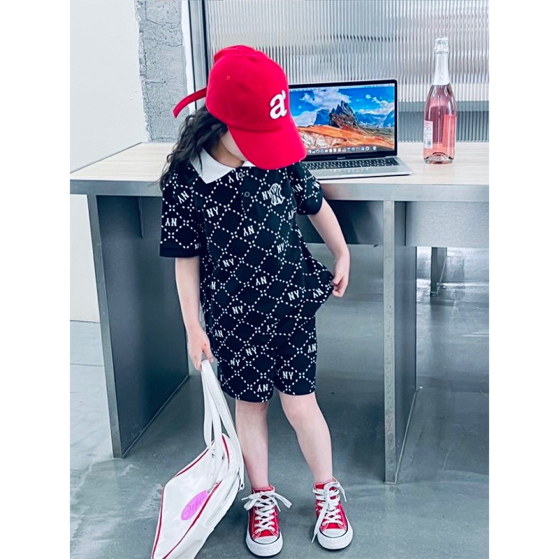 Set bộ polo MLB Tqxk màu tím than