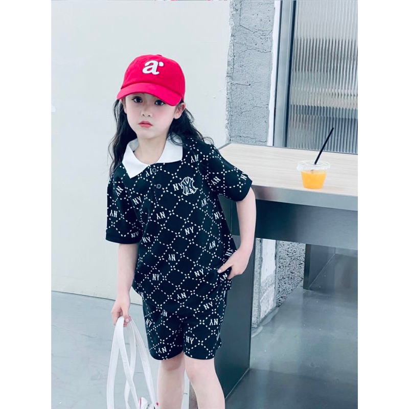 Set bộ polo MLB Tqxk màu tím than