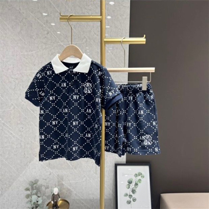 Set bộ polo MLB Tqxk màu tím than