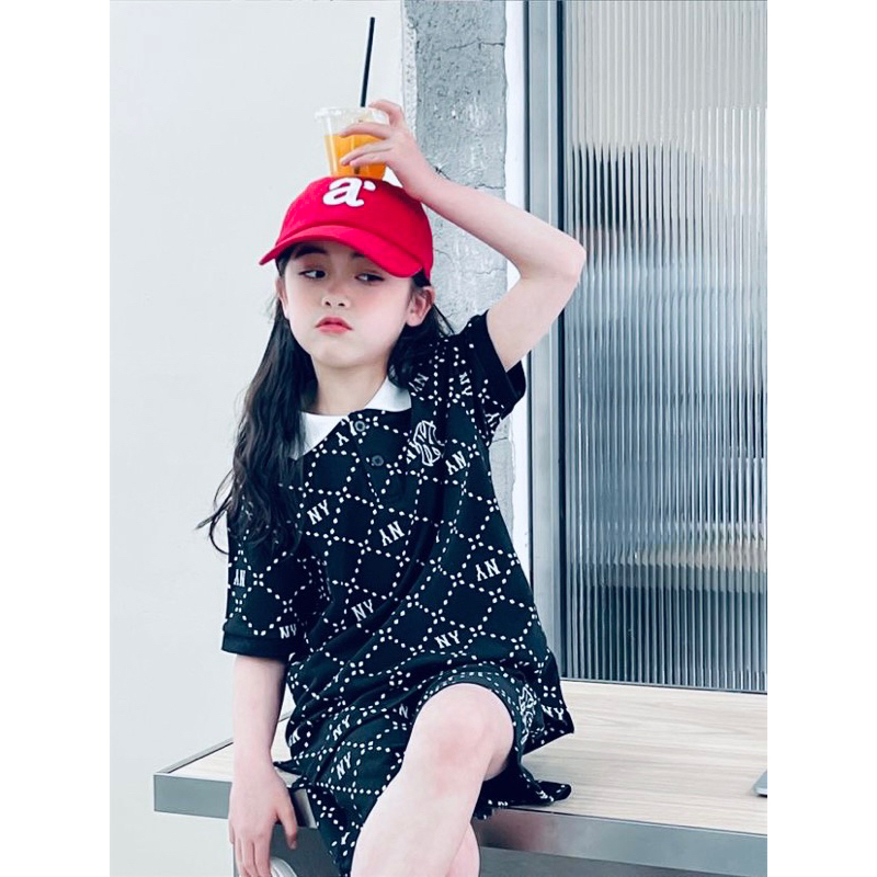 Set bộ polo MLB Tqxk màu tím than