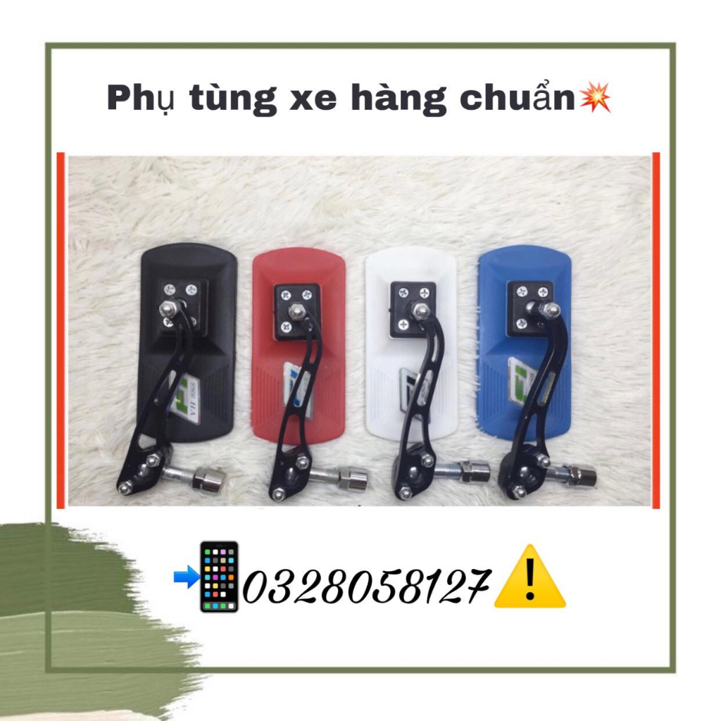 Gương Xe Máy Thời Trang , Gương Chiếu Hậu 4 cạnh [ HÀNG SỊN ] Gương Vuông Chiếu Hậu Cho Tất Cả Các Dòng Xe Máy .