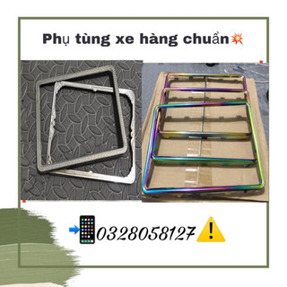 Bộ khung biển số mica + ốp viền biển 7 màu titan , inox