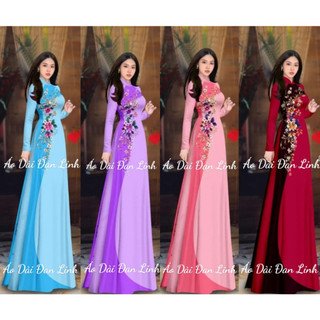 Áo dài in 3D mẫu mới họa tiết sang trọng - Áo Dài Đan Linh