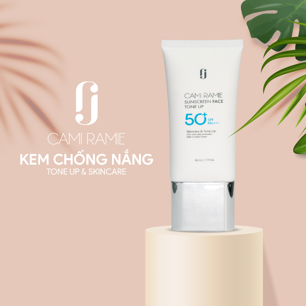 Kem Chống Nắng CAMI RAMIE Nâng Tone SPF50+ PA++++ Skincare & Tone Up - 50g