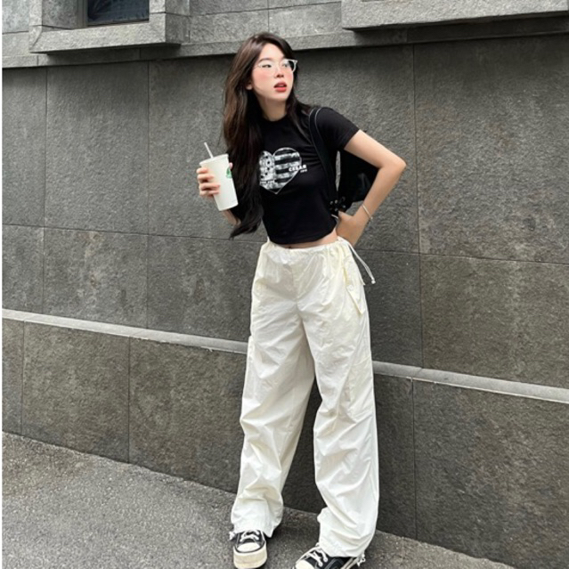 CESAR - NYLON CARGO PANT, QUẦN DÙ DÀI TÚI HỘP PHONG CÁCH Y2K