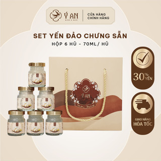 Yến chưng sẵn hộp vàng Ý An thơm ngon bổ dưỡng set 6 hũ x 70ml