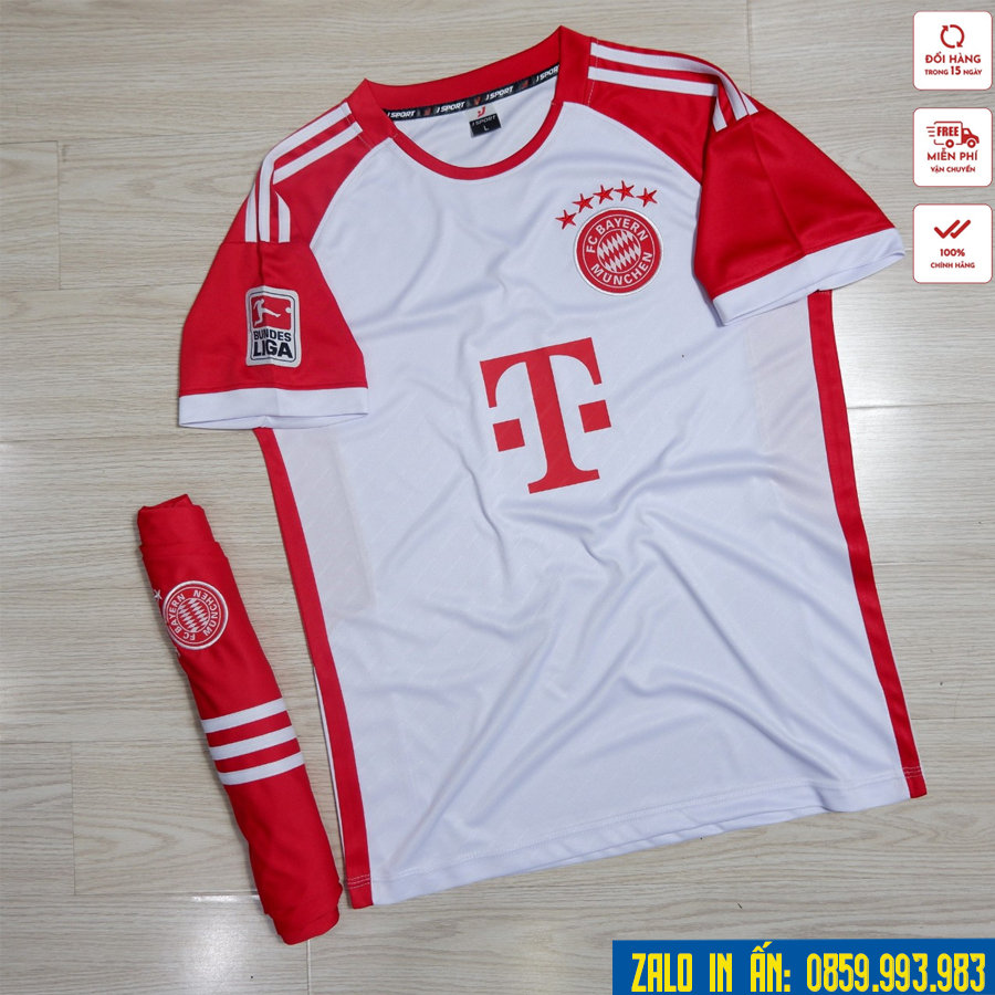 Quần Áo Bóng Đá CLB Bayern Munich Logo Thêu ,Bộ Quần Áo Đá Banh Bayern Đủ Mẫu Thun Lạnh Cao Cấp A16