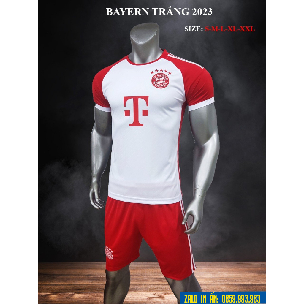 Quần Áo Bóng Đá CLB Bayern Munich Logo Thêu ,Bộ Quần Áo Đá Banh Bayern Đủ Mẫu Thun Lạnh Cao Cấp A16