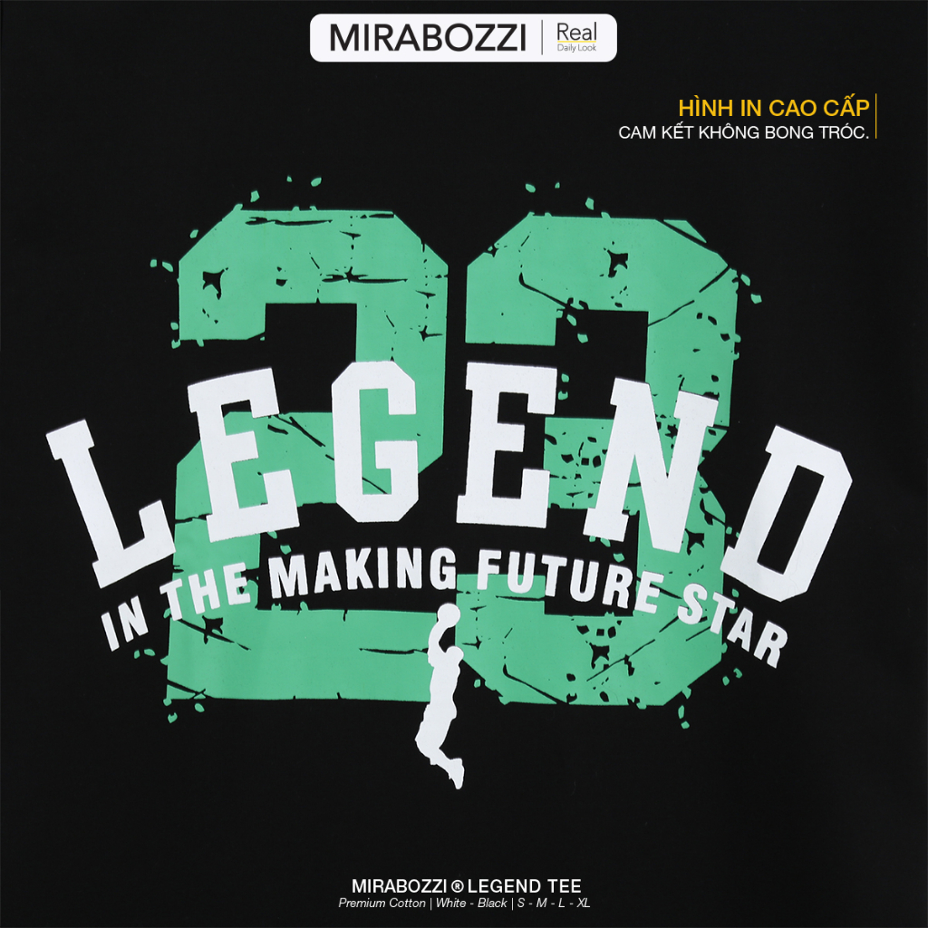 Áo Thun Nam nữ Unisex Form Rộng Tay Lỡ Oversize MIRABOZZI Tee Legend Cotton 100% Local Brand